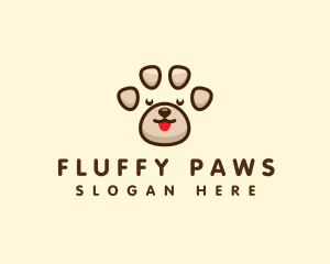 Cute Puppy Paw logo design