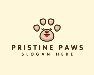 Cute Puppy Paw logo design