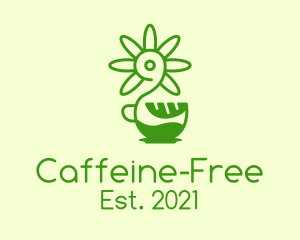 Green Flower Cafe logo design