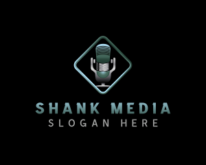 Podcast Microphone Media logo design