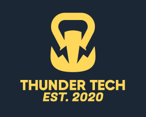 Yellow Thunder Kettlebell logo design