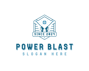 Power Washing Disinfection logo design