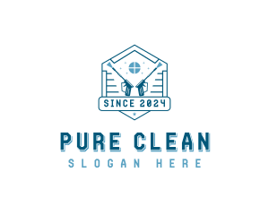 Power Washing Disinfection logo design