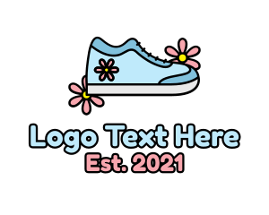 Cute Girly Flower Shoe logo