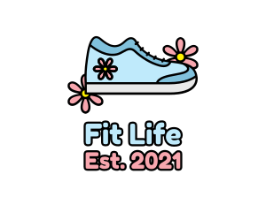 Cute Girly Flower Shoe logo