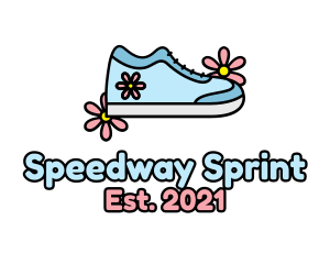 Cute Girly Flower Shoe logo