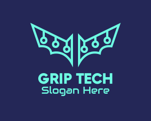 Digital Tech Bat logo design