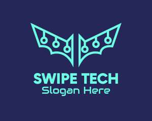 Digital Tech Bat logo design