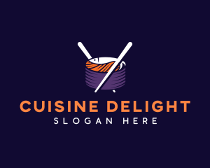 Sushi Japanese Cuisine logo design