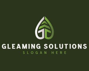 Eco Leaf Letter G logo design