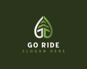 Eco Leaf Letter G logo design