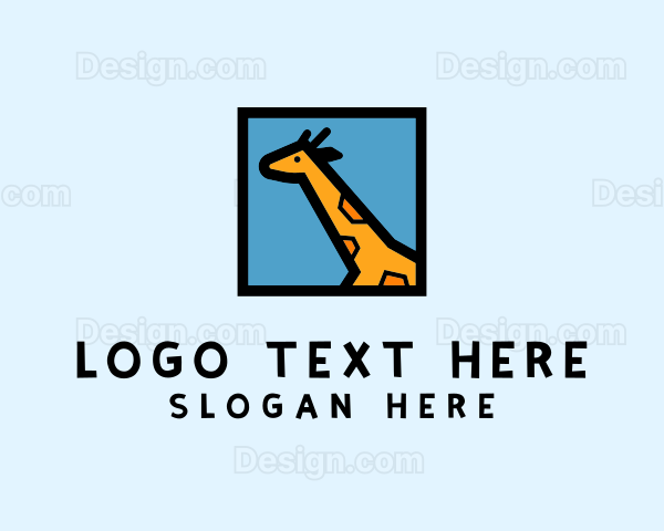 Wildlife Giraffe Frame Logo