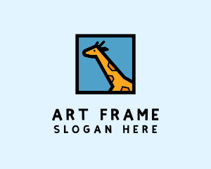 Wildlife Giraffe Frame  logo design