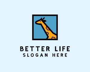Wildlife Giraffe Frame  logo design