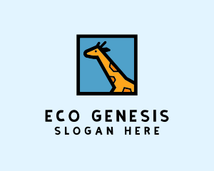 Wildlife Giraffe Frame  logo design