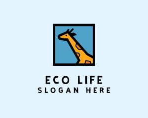 Wildlife Giraffe Frame  logo design