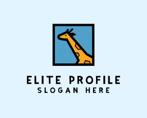 Wildlife Giraffe Frame  logo design