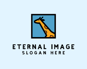 Wildlife Giraffe Frame  logo design