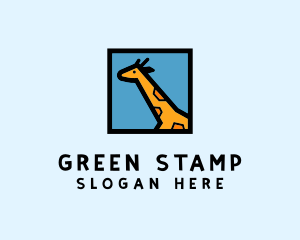 Wildlife Giraffe Frame  logo design