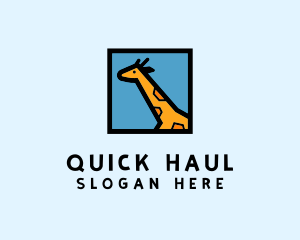 Wildlife Giraffe Frame  logo design