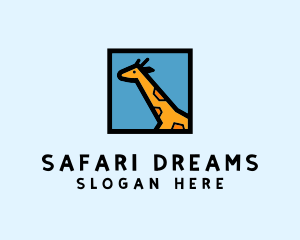 Wildlife Giraffe Frame  logo design