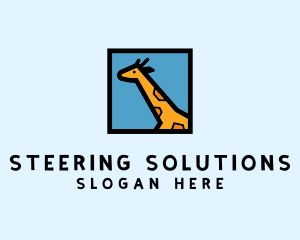 Wildlife Giraffe Frame  logo design