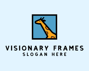 Wildlife Giraffe Frame  logo design