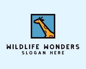 Wildlife Giraffe Frame  logo design