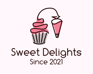 Cupcake Muffin Icing  logo design