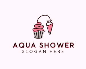 Cupcake Muffin Icing  logo design