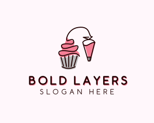 Cupcake Muffin Icing  logo design