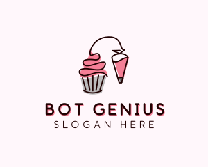 Cupcake Muffin Icing  logo design