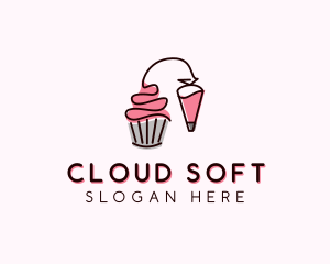 Cupcake Muffin Icing  logo design