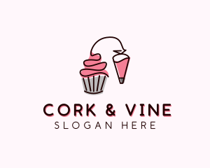 Cupcake Muffin Icing  logo design