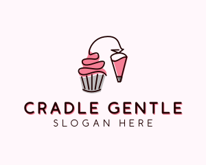 Cupcake Muffin Icing  logo design