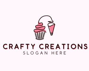 Cupcake Muffin Icing  logo design