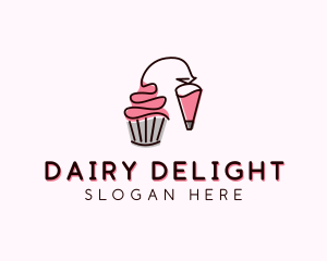 Cupcake Muffin Icing  logo design