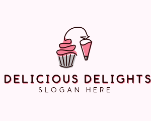 Cupcake Muffin Icing  logo design