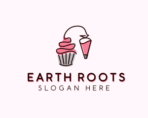 Cupcake Muffin Icing  logo design