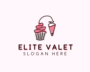 Cupcake Muffin Icing  logo design