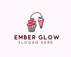 Cupcake Muffin Icing  logo design