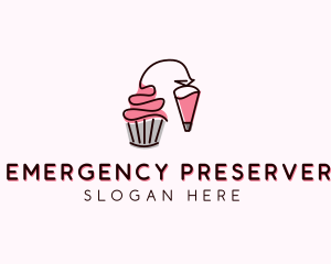 Cupcake Muffin Icing  logo design