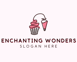 Cupcake Muffin Icing  logo design