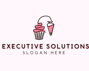 Cupcake Muffin Icing  logo design