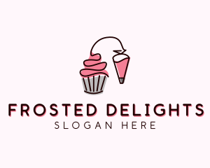 Cupcake Muffin Icing  logo design