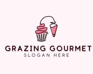 Cupcake Muffin Icing  logo design