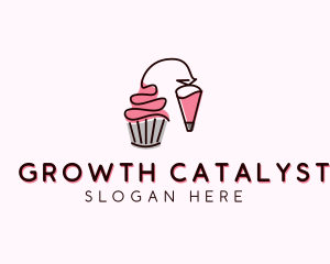 Cupcake Muffin Icing  logo design