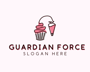 Cupcake Muffin Icing  logo design