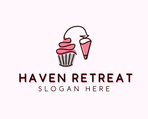 Cupcake Muffin Icing  logo design