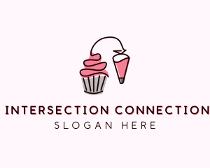 Cupcake Muffin Icing  logo design